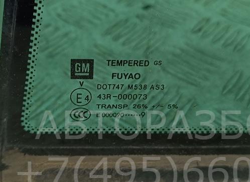 Стекло двери задней левой (форточка)